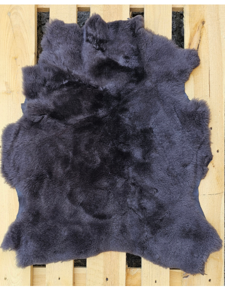 Rabbit Genuine Sheepskin Fur Rug Skin Hide (Thick Hair) Leather