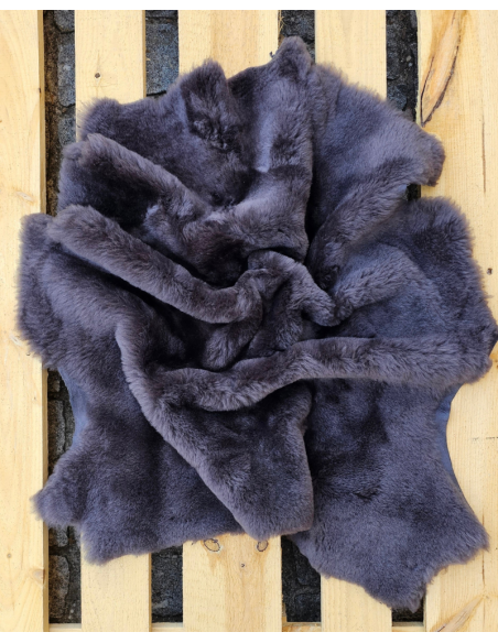 Rabbit Genuine Sheepskin Fur Rug Skin Hide (Thick Hair) Leather