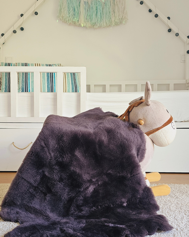 Rabbit Genuine Sheepskin Fur Rug Skin Hide (Thick Hair) Leather