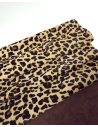 Natural Leopard Cavalino Calfskin Hair on Hide Medium Pattern Leather
