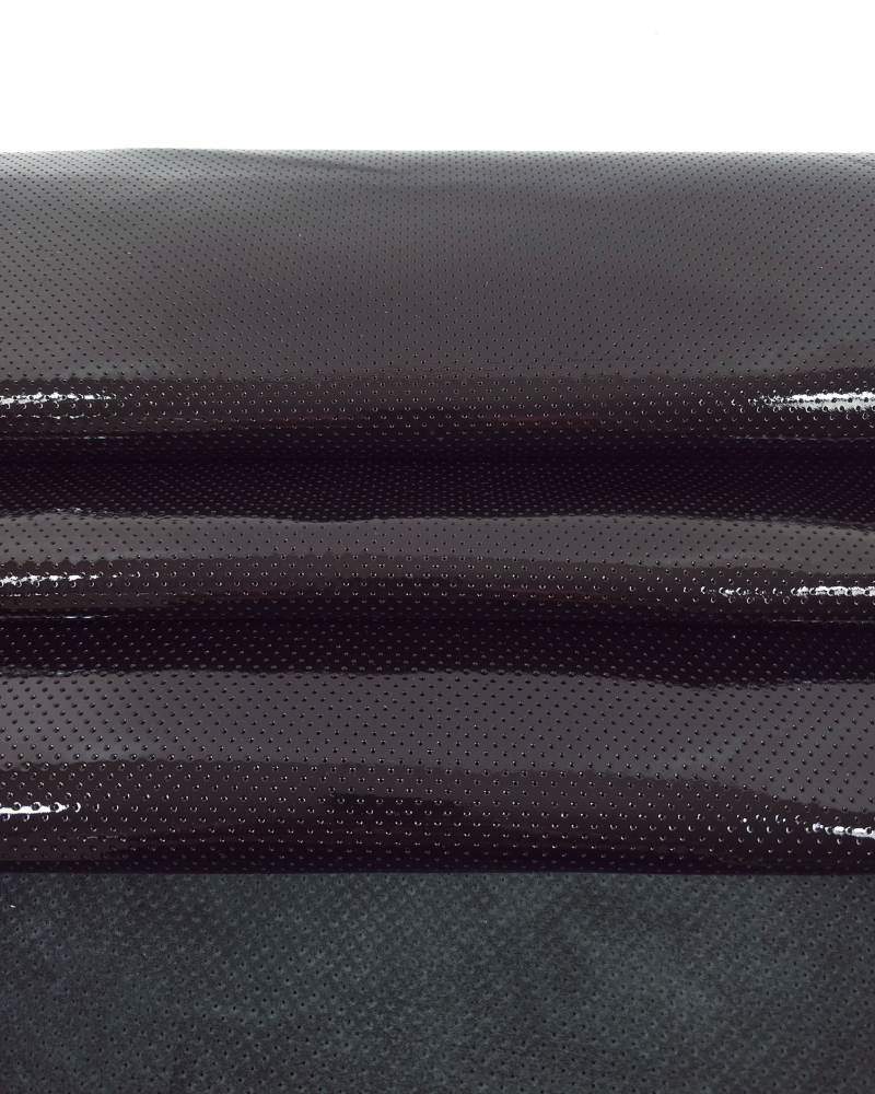 Black Patent Perforated Soft Leather