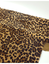 Brown Jaguar Cavallino Calfskin Hair on Hide Leather ( Animal Print)