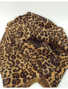 Brown Jaguar Cavallino Calfskin Hair on Hide Leather ( Animal Print)