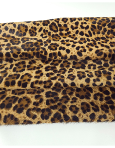 Brown Jaguar Cavallino Calfskin Hair on Hide Leather ( Animal Print) 2