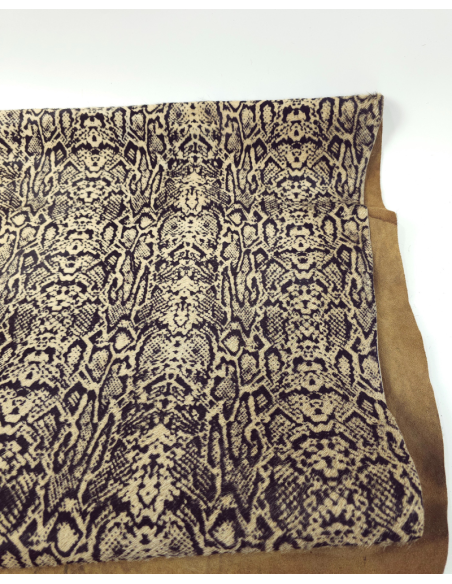 Snake Cavallino Calfskin Hair on Hide Leather (Animal Print)