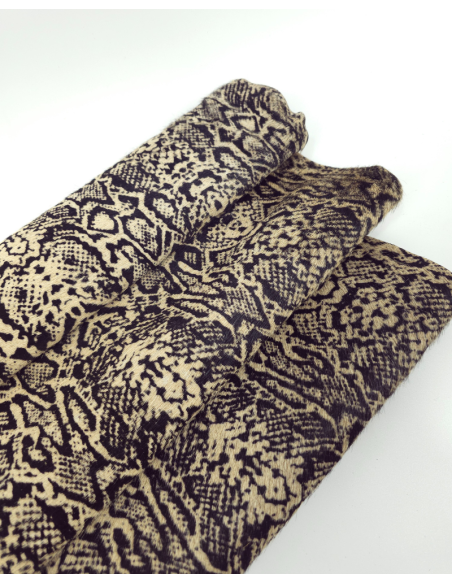Snake Cavallino Calfskin Hair on Hide Leather (Animal Print)