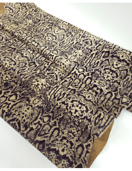 Snake Cavallino Calfskin Hair on Hide Leather (Animal Print)