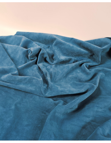 Petrol Arenal Soft Vitello Suede Leather