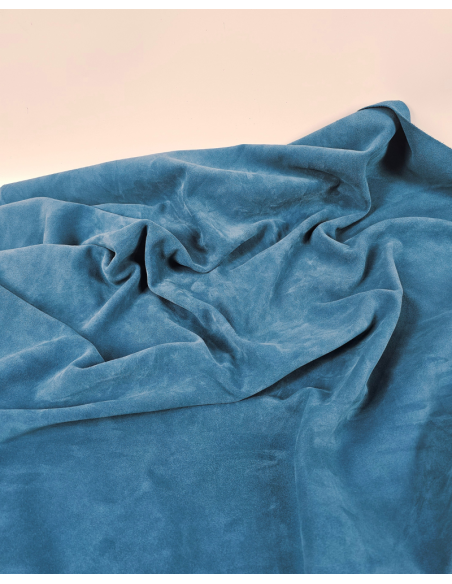 Petrol Arenal Soft Vitello Suede Leather