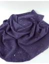 Crown Blue Cannes Spotted Silver Smooth Pattern Suede Leather