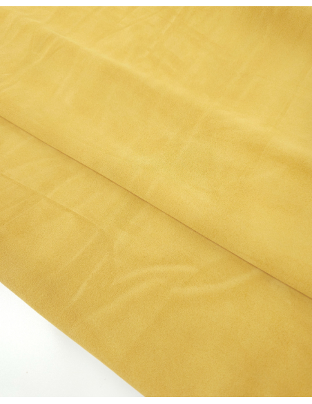 Bright Gold Arenal Soft Vitello Suede Leather