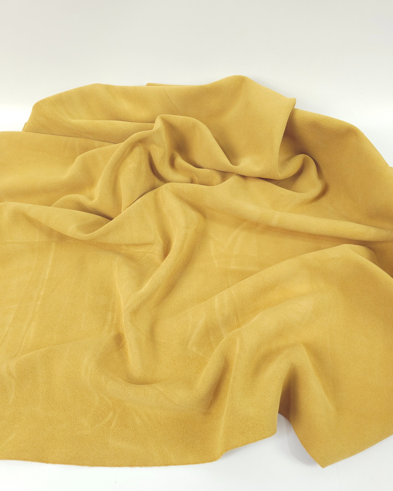 Bright Gold Arenal Soft Vitello Suede Leather