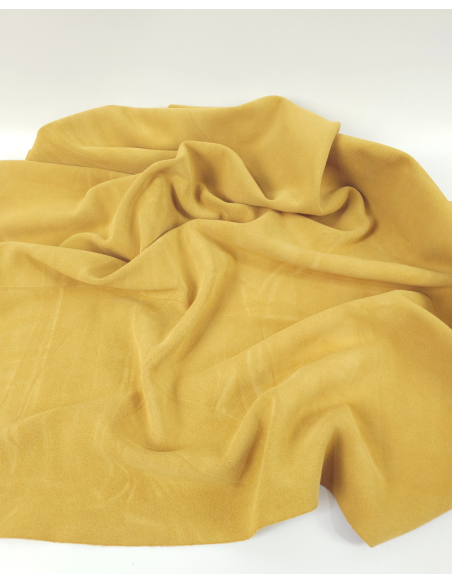 Bright Gold Arenal Soft Vitello Suede Leather