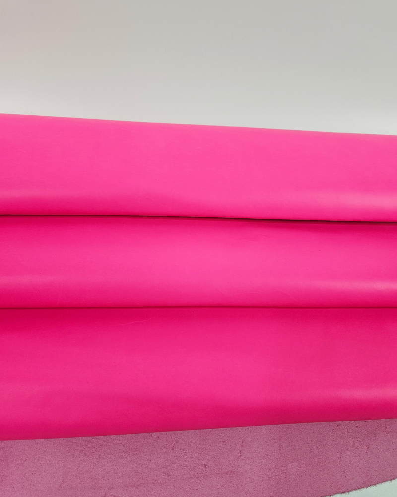 Pink Neon Nova Fine Grain Calf Skin Leather