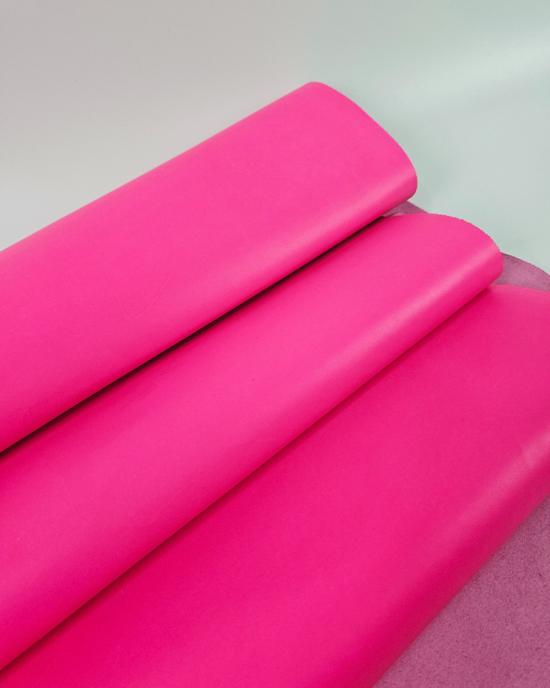 Pink Neon Nova Fine Grain Calf Skin Leather