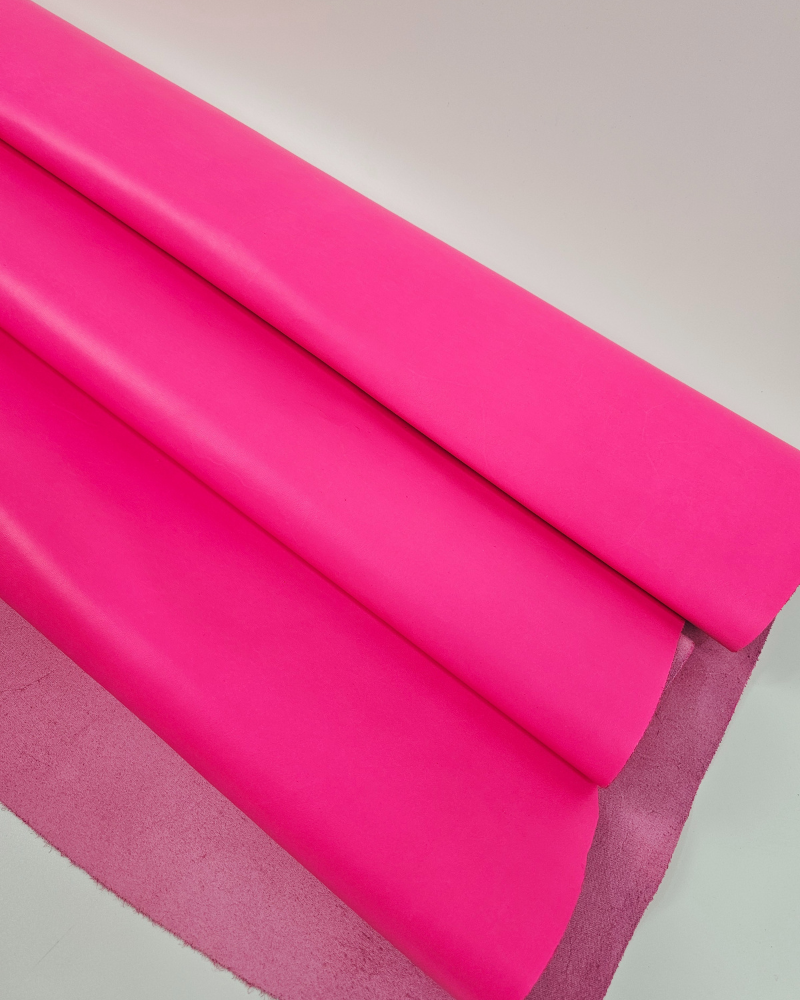 Pink Neon Nova Fine Grain Calf Skin Leather