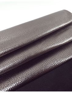 Graphite and Black Elephant LFC Calf Embossed Metallic Leather 2