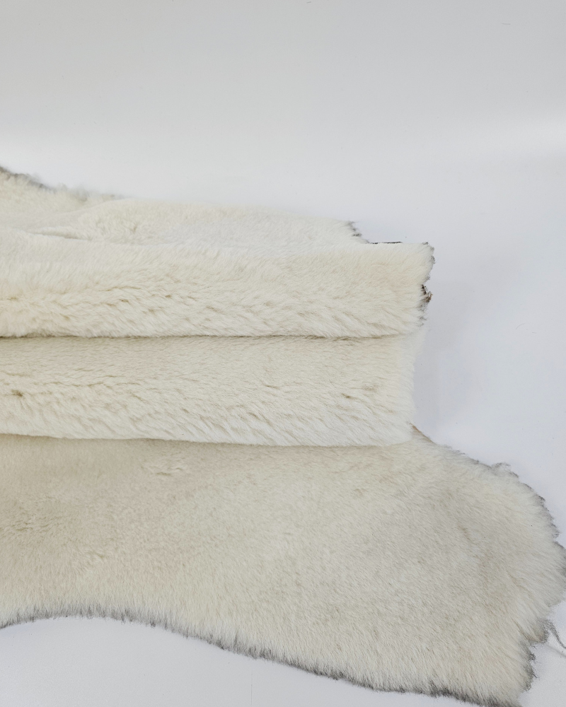White Genuine Sheepskin Fur Rug Skin Hide Leather