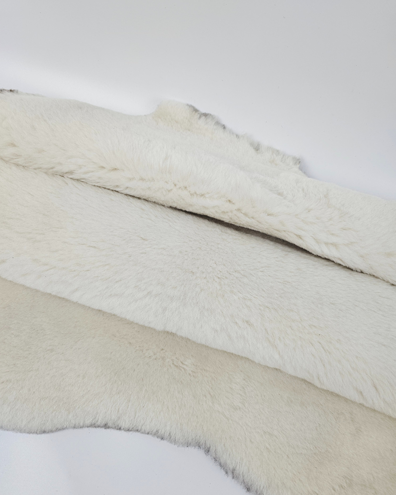 White Genuine Sheepskin Fur Rug Skin Hide Leather