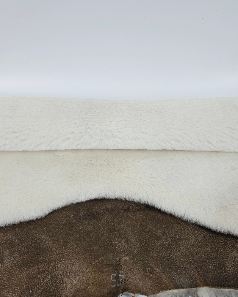 White Genuine Sheepskin Fur Rug Skin Hide Leather