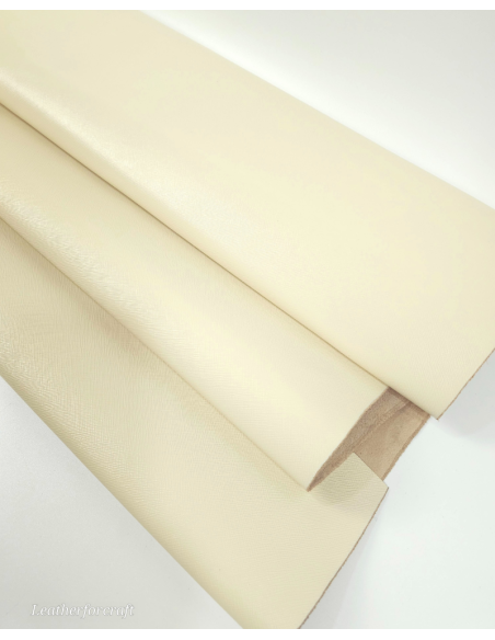 White Swan Patent Saffiano Premium Grain Embossed Premium Texture Leather