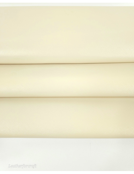 White Swan Patent Saffiano Premium Grain Embossed Premium Texture Leather