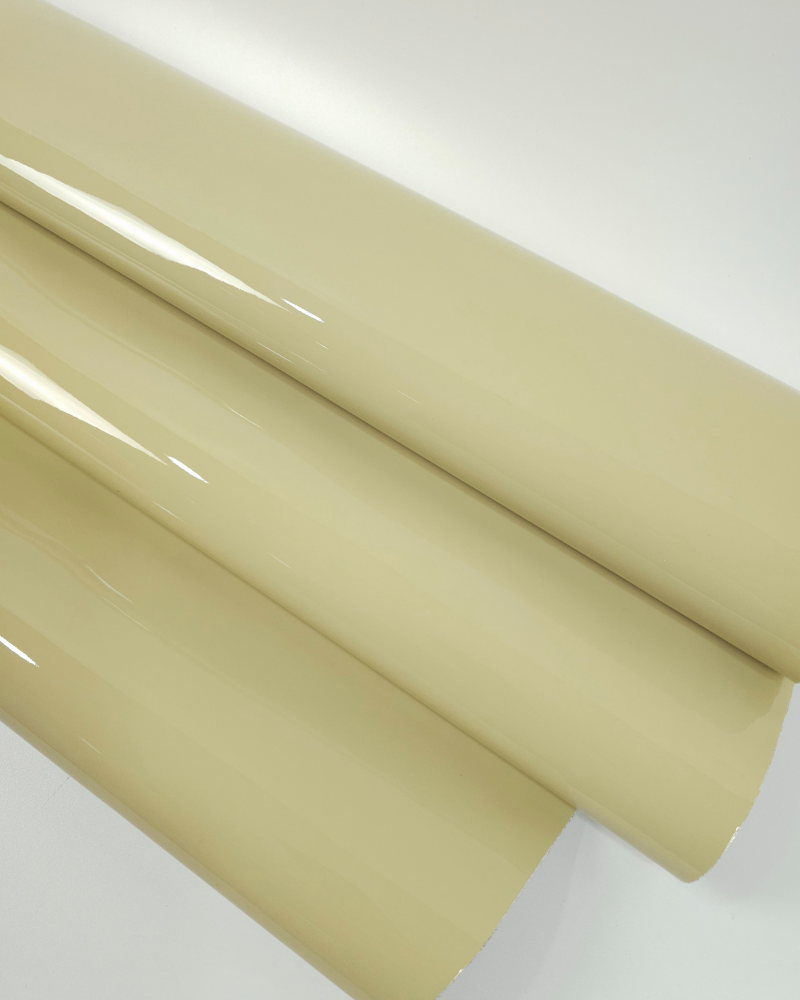 Oyster White Soft Premium Patent Varnished Leather