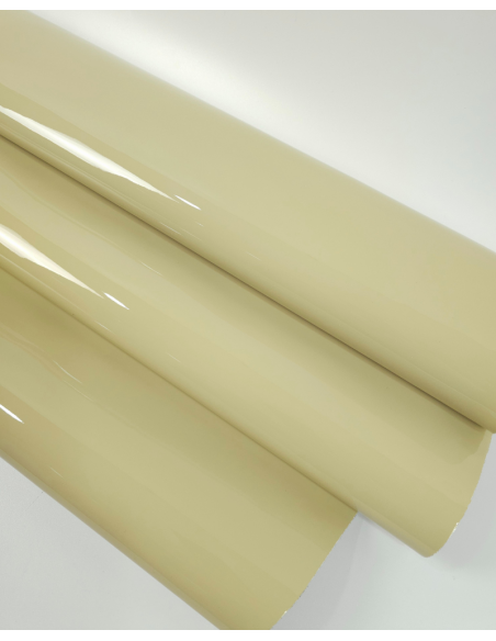 Oyster White Soft Premium Patent Varnished Leather