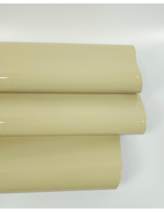 Oyster White Soft Premium Patent Varnished Leather 2