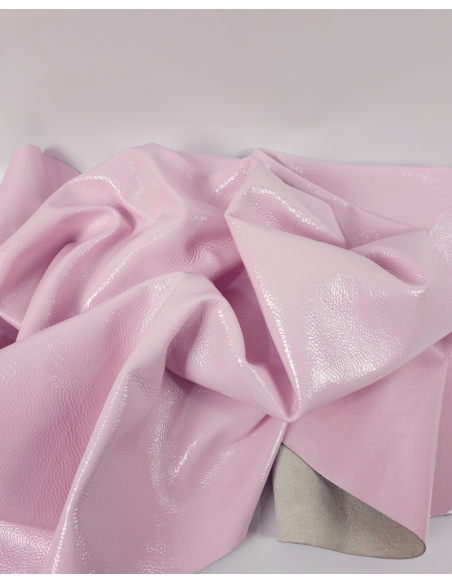 Primrose Pink Soft Milled Premium Patent Varnished Leather
