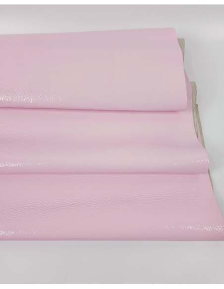 Primrose Pink Soft Milled Premium Patent Varnished Leather