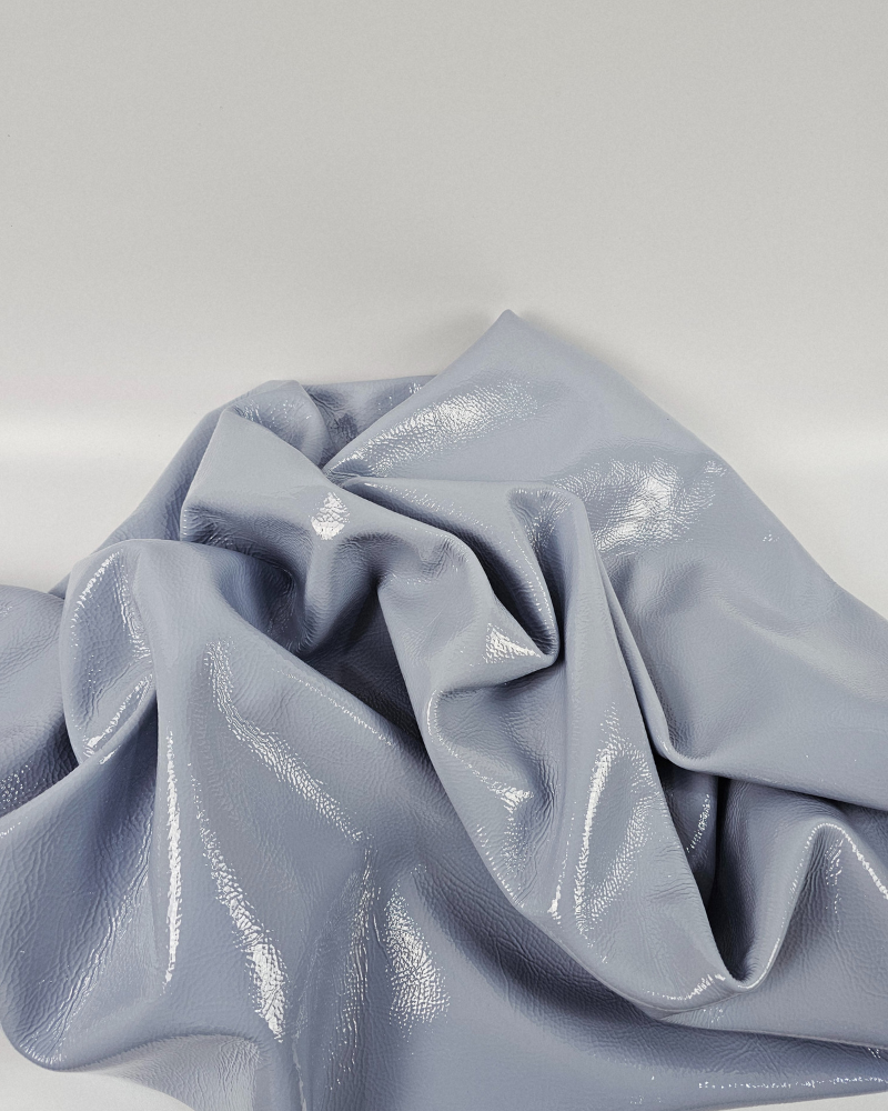 Zen Blue Soft Milled Premium Patent Varnished Leather