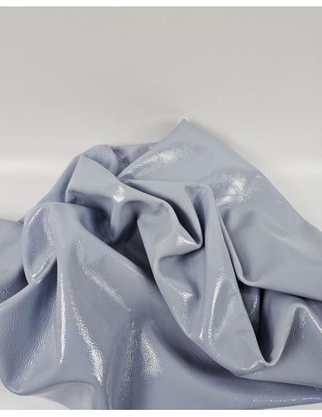 Zen Blue Soft Milled Premium Patent Varnished Leather