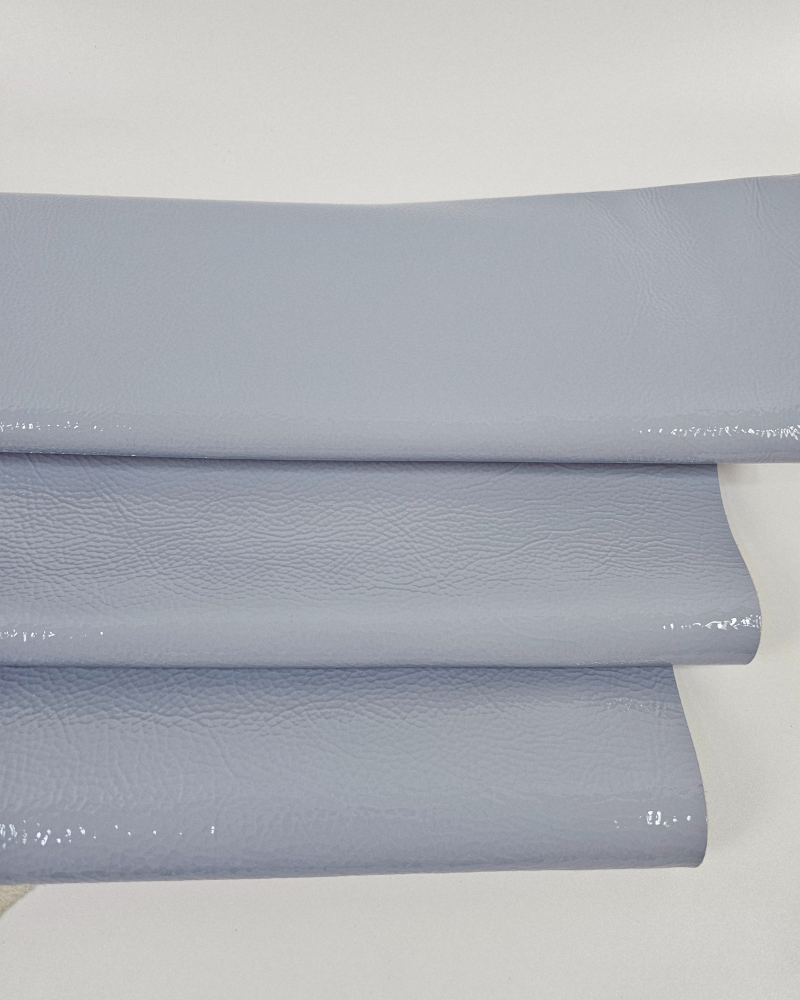 Zen Blue Soft Milled Premium Patent Varnished Leather