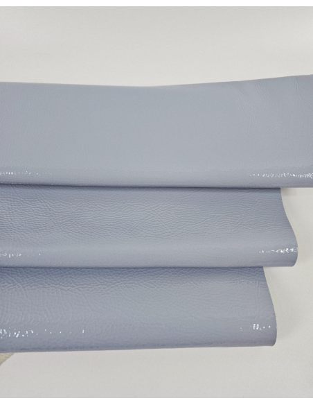 Zen Blue Soft Milled Premium Patent Varnished Leather