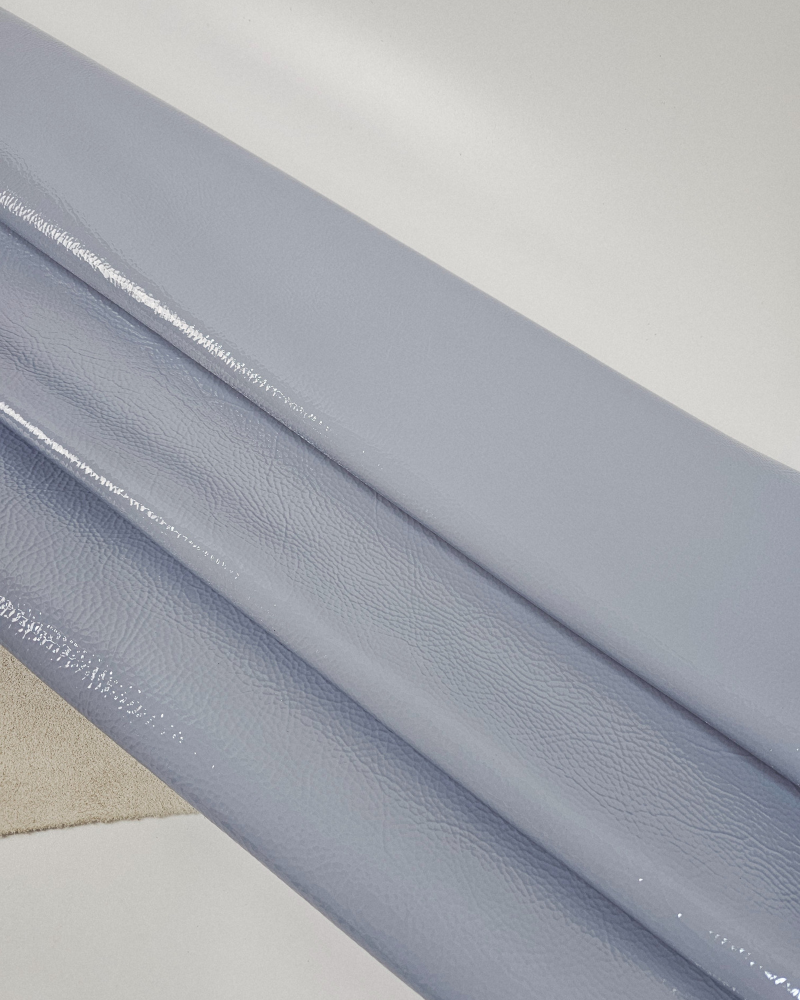 Zen Blue Soft Milled Premium Patent Varnished Leather