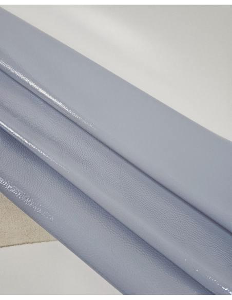 Zen Blue Soft Milled Premium Patent Varnished Leather