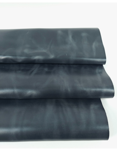 Dark Slate Napoli Full Grain Pull Up Round Sturdy Leather