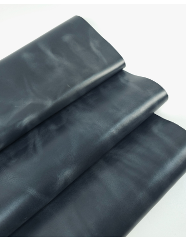 Dark Slate Napoli Full Grain Pull Up Round Sturdy Leather