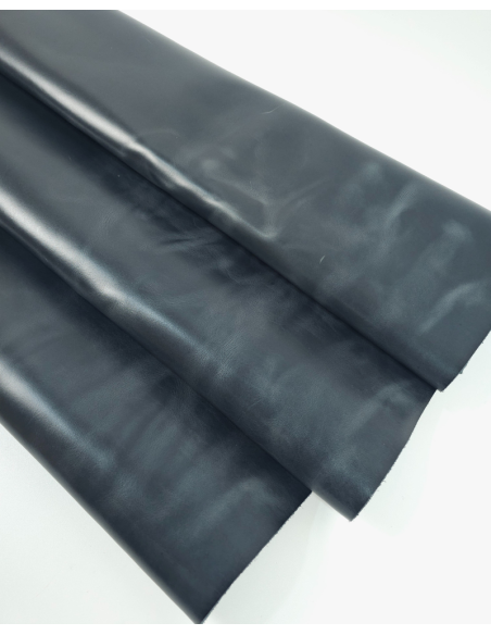 Dark Slate Napoli Full Grain Pull Up Round Sturdy Leather