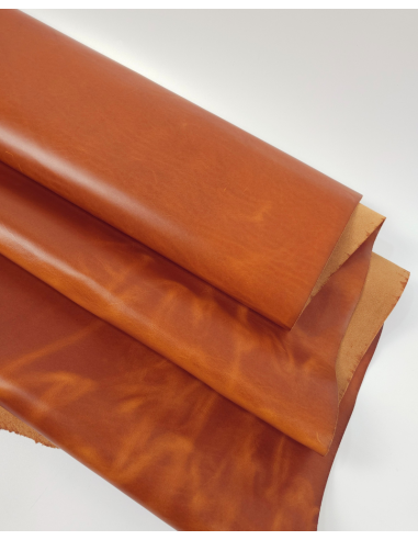 Honey Ginger Napoli Full Grain Pull Up Round Sturdy Leather