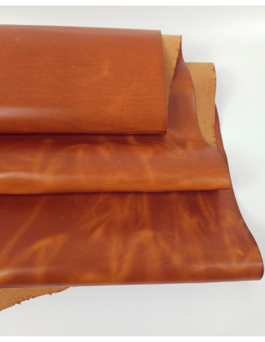 Honey Ginger Napoli Full Grain Pull Up Round Sturdy Leather