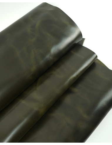 Military Olive Napoli Full Grain Pull Up Round Sturdy Leather