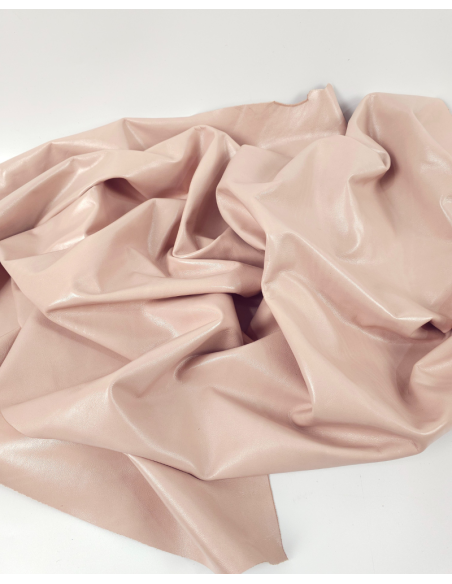 Cloud Pink Portovenere Liquid Shine Smooth Elegant Full Grain Premium Soft Nappa Leather