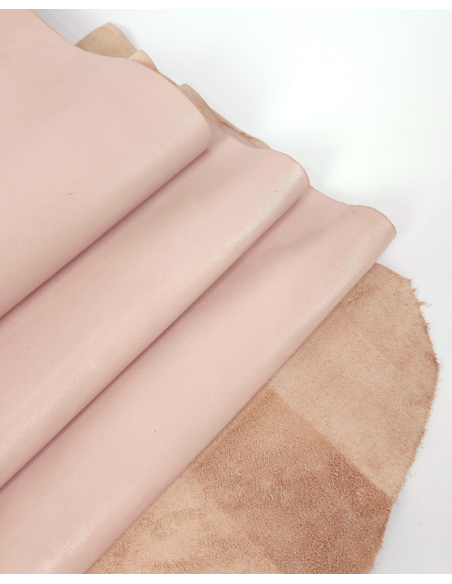 Cloud Pink Portovenere Liquid Shine Smooth Elegant Full Grain Premium Soft Nappa Leather