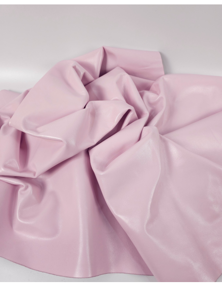 Primrose Pink Portovenere Liquid Shine Smooth Elegant Full Grain Premium Soft Nappa Leather