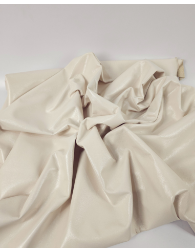 Whisper White Portovenere Liquid Shine Smooth Elegant Full Grain Premium Soft Nappa Leather