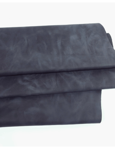 Dark Navy Crazy Horse Vintage Pull Up Rustic Leather