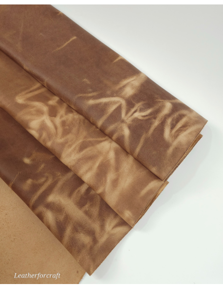 Mocha Mousse Crazy Horse Vintage Pull Up Rustic Leather