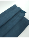 Indian Teal Vio Embossed Milled Very Soft Nubuck Leather
